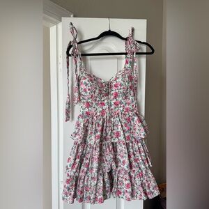 Mabel Floral Tiered Dress with Tie Straps